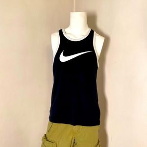 Retro Nike large center swoosh ringer tank top